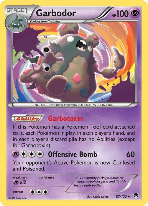 Garbodor (#57/122) (XY - BREAKpoint) Lightly Played Holofoil