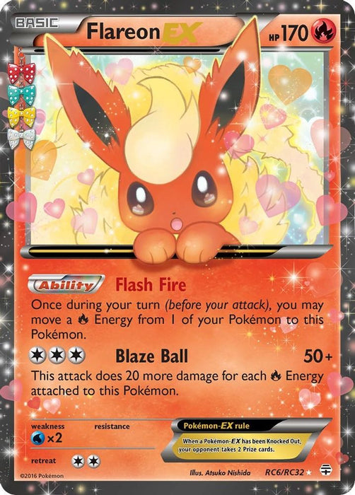 Flareon EX (#RC6/RC32) (Generations: Radiant Collection) Lightly Played Holofoil