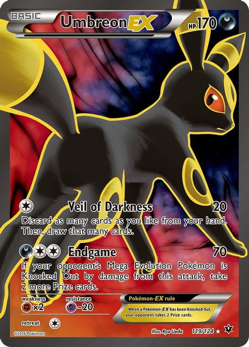 Umbreon EX (Full Art) (#119/124) (XY - Fates Collide) Lightly Played Holofoil