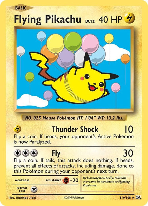 Flying Pikachu (#110/108) (XY - Evolutions) Lightly Played