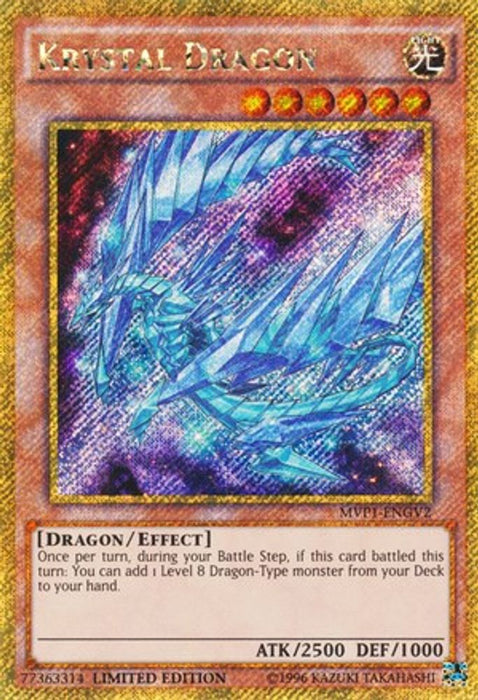 Krystal Dragon (#MVP1-ENGV2) (The Dark Side of Dimensions Movie Pack: Gold Edition) Near Mint Limited