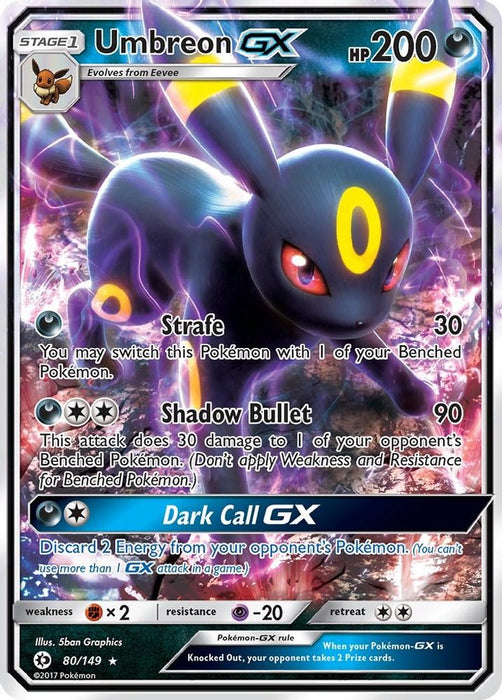 Umbreon GX (#80/149) (SM Base Set) Near Mint Holofoil
