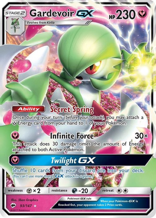 Gardevoir GX (#93/147) (SM - Burning Shadows) Lightly Played Holofoil