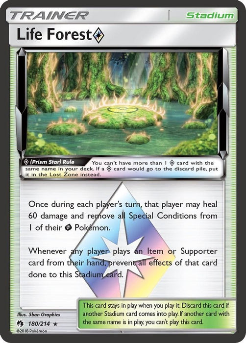 Life Forest Prism Star (#180/214) (SM - Lost Thunder) Near Mint Holofoil
