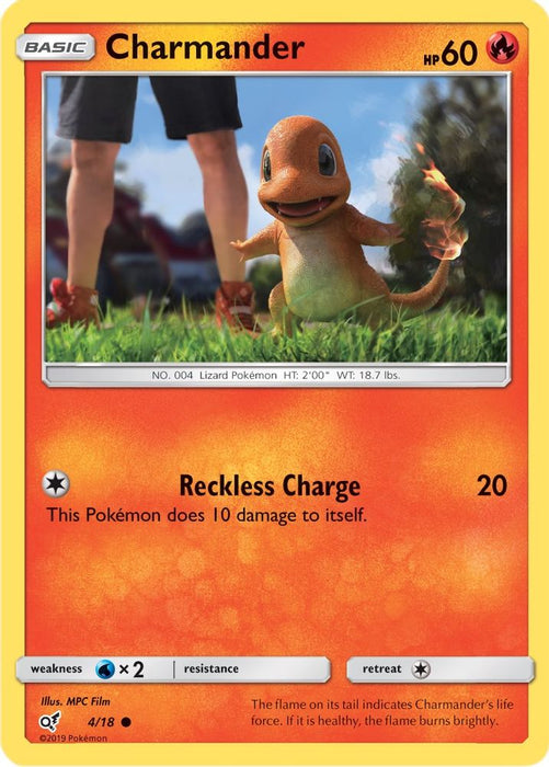 Charmander Holo Common (#4/18) (Detective Pikachu) Near Mint Holofoil