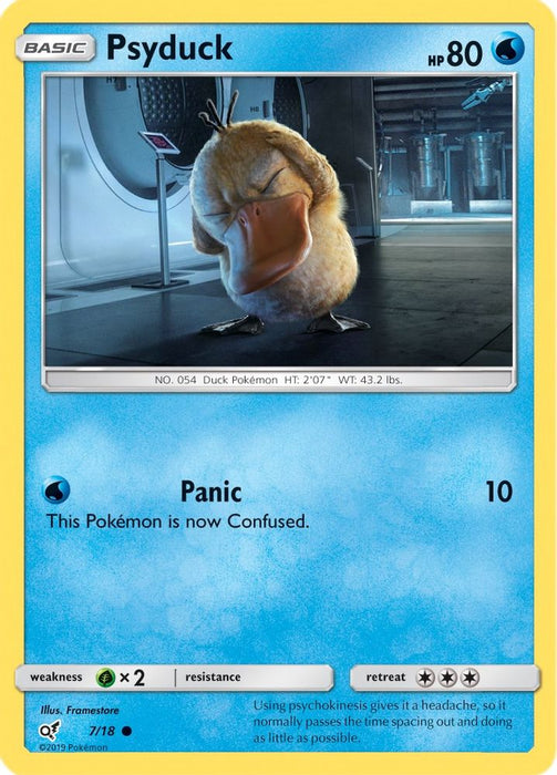 Psyduck Holo Common (#7/18) (Detective Pikachu) Near Mint Holofoil