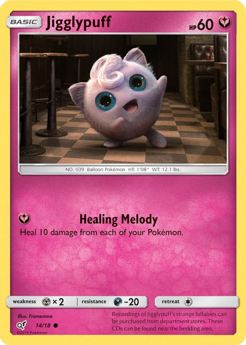 Jigglypuff (Holo Common) (#14/18) (Detective Pikachu) Near Mint Holofoil