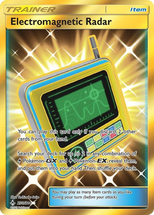 Electromagnetic Radar Secret (#230/214) (SM - Unbroken Bonds) Near Mint Holofoil
