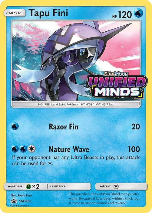 Tapu Fini - SM203 (Prerelease) (#SM203) (SM Promos) Near Mint Holofoil