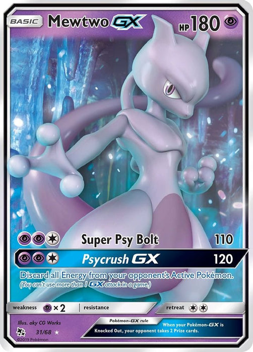 Mewtwo GX (#31/68) (Hidden Fates) Near Mint Holofoil