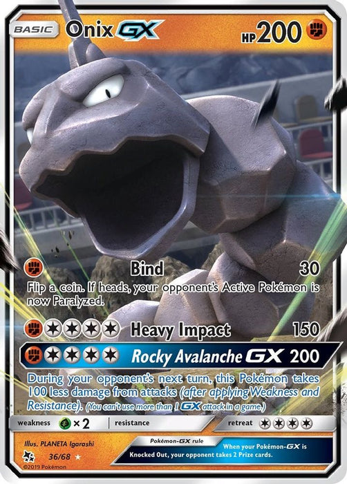 Onix GX (#36/68) (Hidden Fates) Near Mint Holofoil