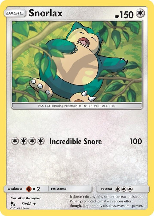 Snorlax (#50/68) (Hidden Fates) Near Mint