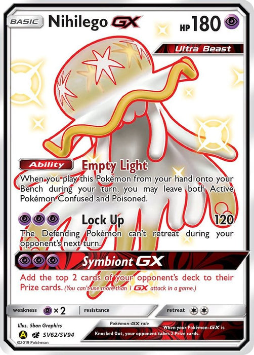 Nihilego GX (#SV62/SV94) (Hidden Fates: Shiny Vault) Near Mint Holofoil