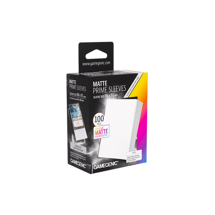Gamegenic Matte Prime Sleeves - White - Standard Size (100)