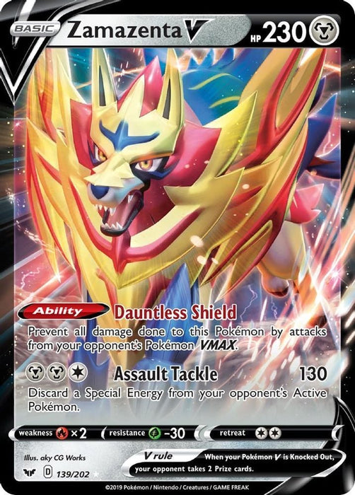 Zamazenta V (#139/202) (SWSH01: Sword & Shield Base Set) Near Mint Holofoil