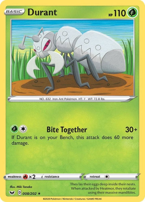 Durant (#008/202) (SWSH01: Sword & Shield Base Set)