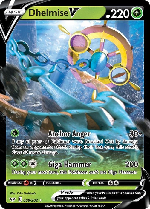 Dhelmise V (#009/202) (SWSH01: Sword & Shield Base Set)