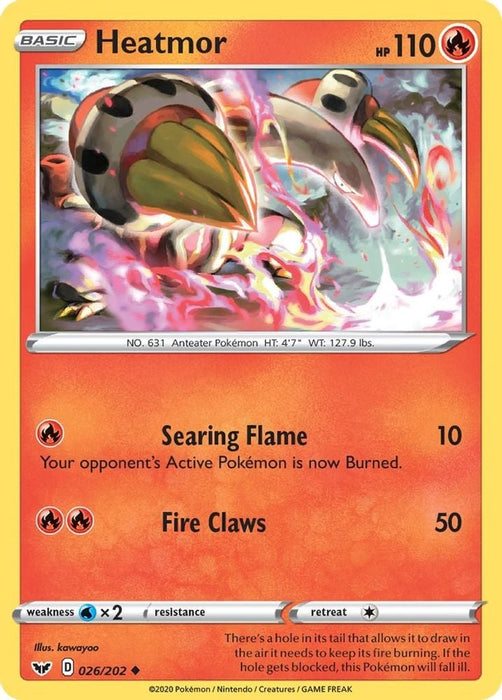 Heatmor (#026/202) (SWSH01: Sword & Shield Base Set) Near Mint Reverse Holofoil