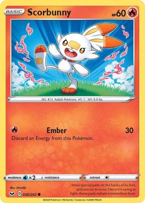 Scorbunny 030 (#030/202) (SWSH01: Sword & Shield Base Set)