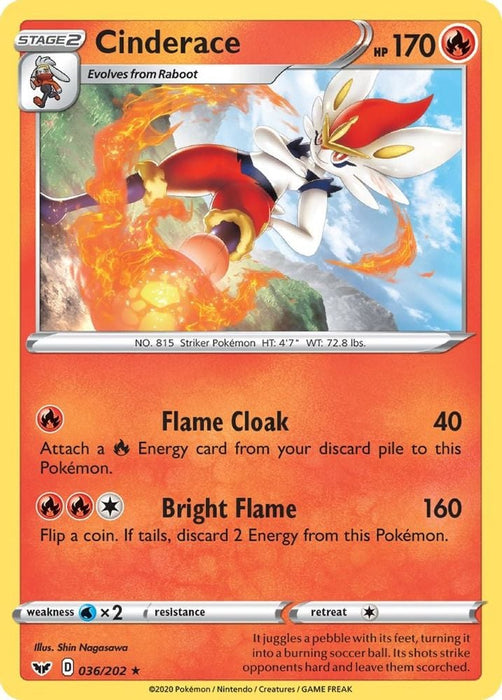 Cinderace 036 (#036/202) (SWSH01: Sword & Shield Base Set)