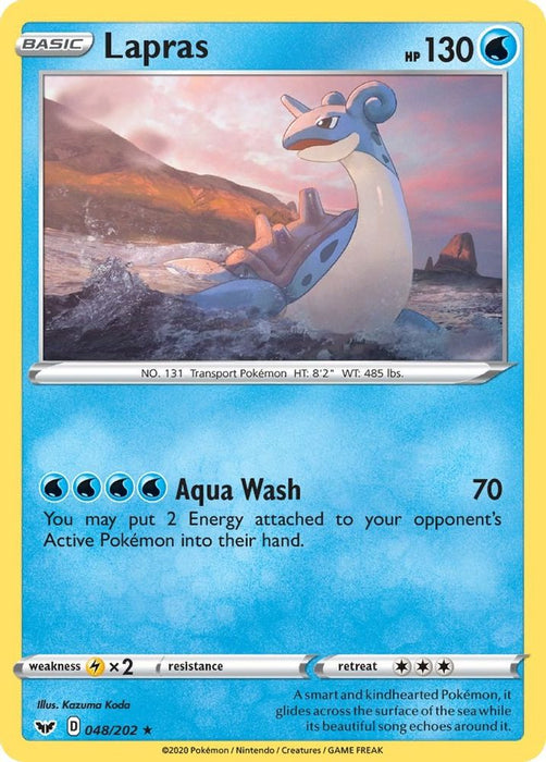 Lapras (#048/202) (SWSH01: Sword & Shield Base Set) Near Mint Reverse Holofoil
