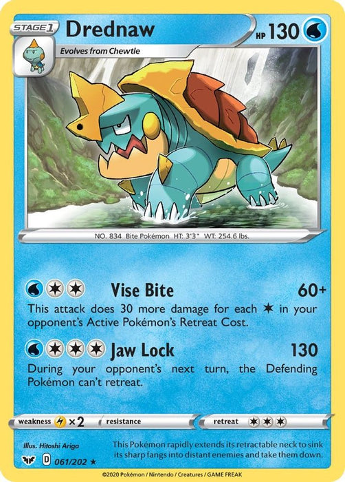 Drednaw (#061/202) (SWSH01: Sword & Shield Base Set) Near Mint Reverse Holofoil