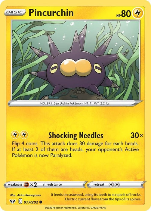 Pincurchin (#077/202) (SWSH01: Sword & Shield Base Set)