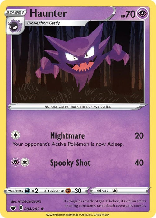 Haunter (#084/202) (SWSH01: Sword & Shield Base Set) Near Mint Reverse Holofoil