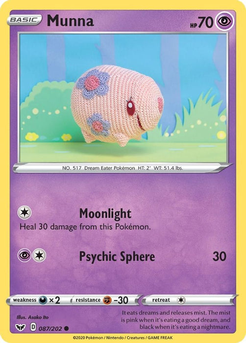 Munna (#087/202) (SWSH01: Sword & Shield Base Set) Near Mint Reverse Holofoil