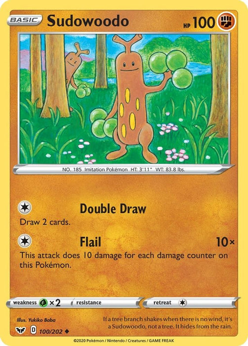 Sudowoodo (#100/202) (SWSH01: Sword & Shield Base Set) Near Mint Reverse Holofoil