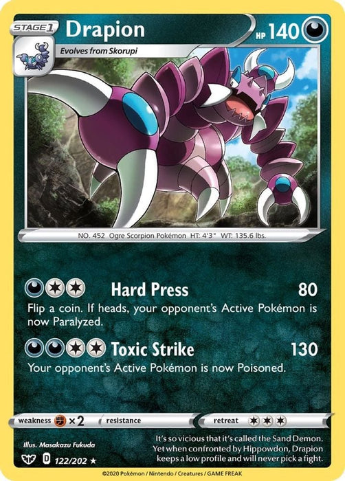 Drapion (#122/202) (SWSH01: Sword & Shield Base Set)