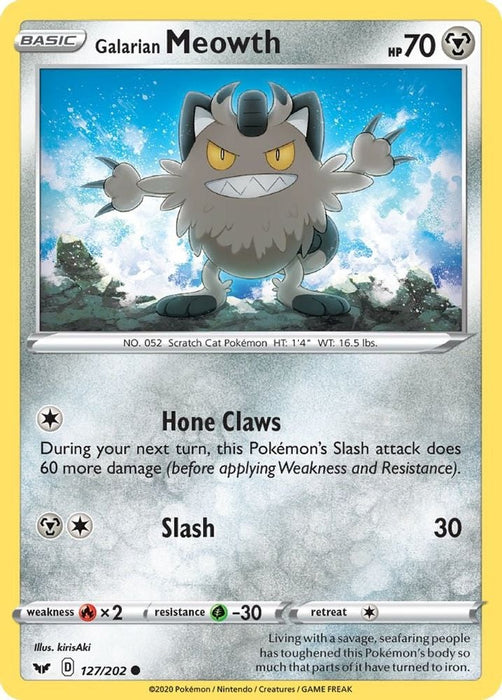 Galarian Meowth (#127/202) (SWSH01: Sword & Shield Base Set)