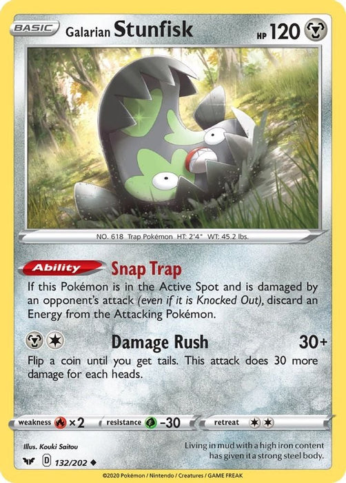 Galarian Stunfisk (#132/202) (SWSH01: Sword & Shield Base Set)