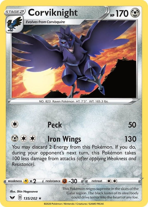 Corviknight (#135/202) (SWSH01: Sword & Shield Base Set)