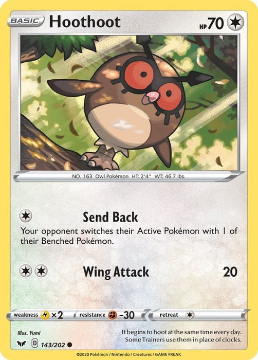 Hoothoot (#143/202) (SWSH01: Sword & Shield Base Set)