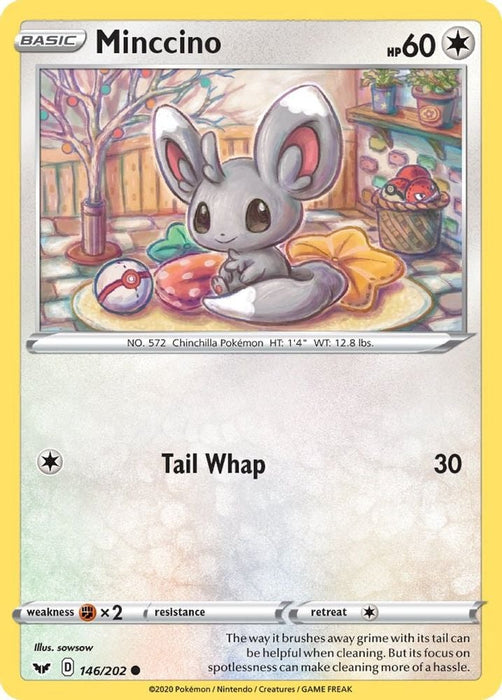 Minccino 146 (#146/202) (SWSH01: Sword & Shield Base Set) Near Mint