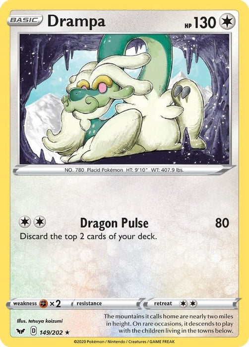 Drampa (#149/202) (SWSH01: Sword & Shield Base Set) Near Mint Reverse Holofoil