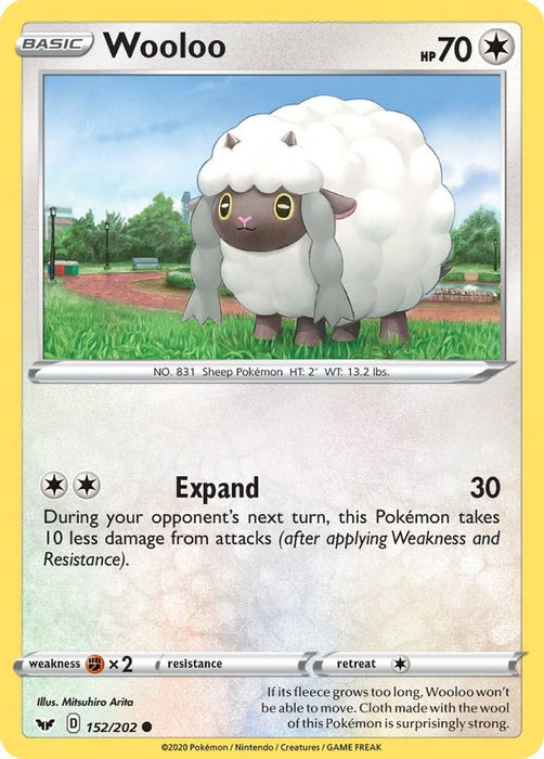 Wooloo 152 (#152/202) (SWSH01: Sword & Shield Base Set) Near Mint Reverse Holofoil