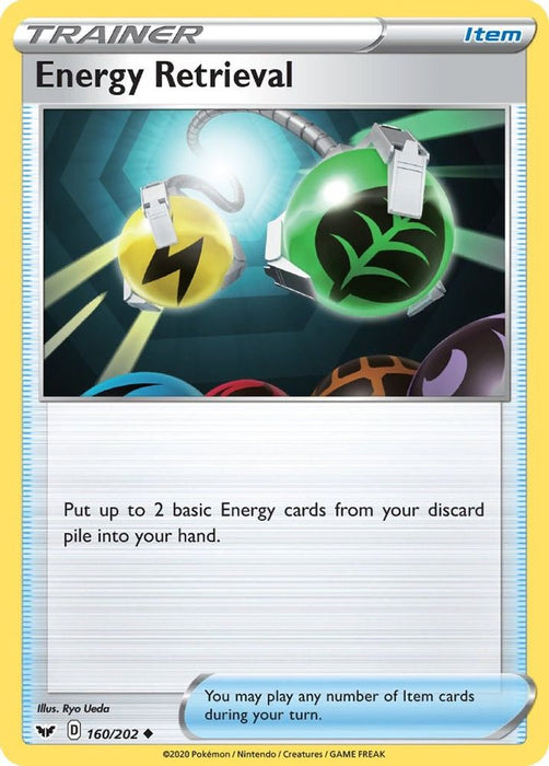 Energy Retrieval (#160/202) (SWSH01: Sword & Shield Base Set) Near Mint Reverse Holofoil