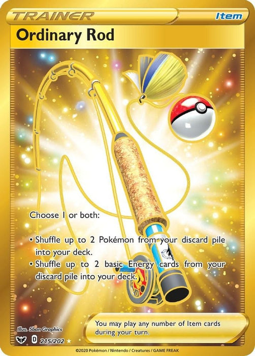 Ordinary Rod Secret (#215/202) (SWSH01: Sword & Shield Base Set)