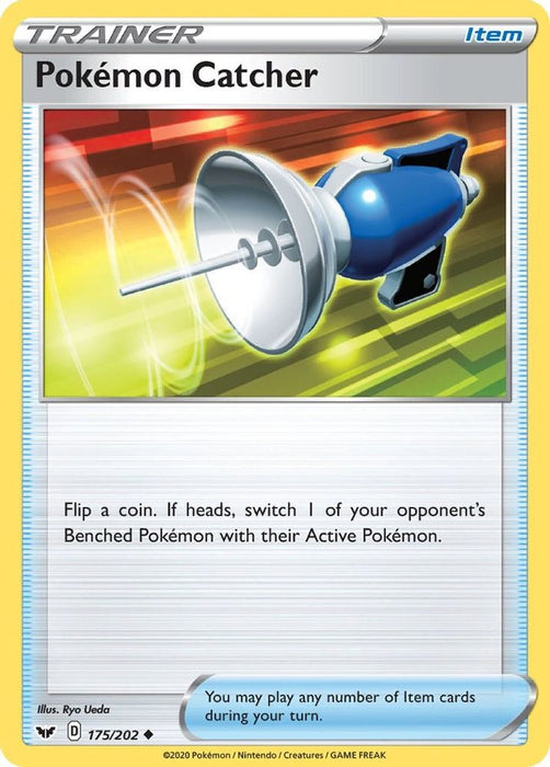 Pokemon Catcher (#175/202) (SWSH01: Sword & Shield Base Set) Near Mint Reverse Holofoil