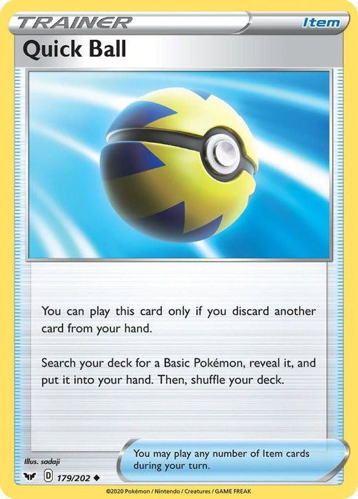 Quick Ball (#179/202) (SWSH01: Sword & Shield Base Set)