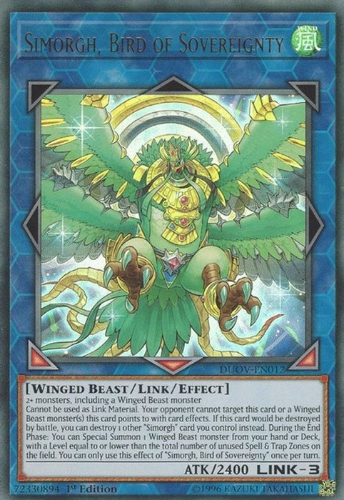 Simorgh, Bird of Sovereignty (#DUOV-EN012) (Duel Overload) Near Mint 1st Edition