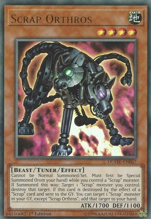 Scrap Orthros (#DUOV-EN067) (Duel Overload) Near Mint 1st Edition