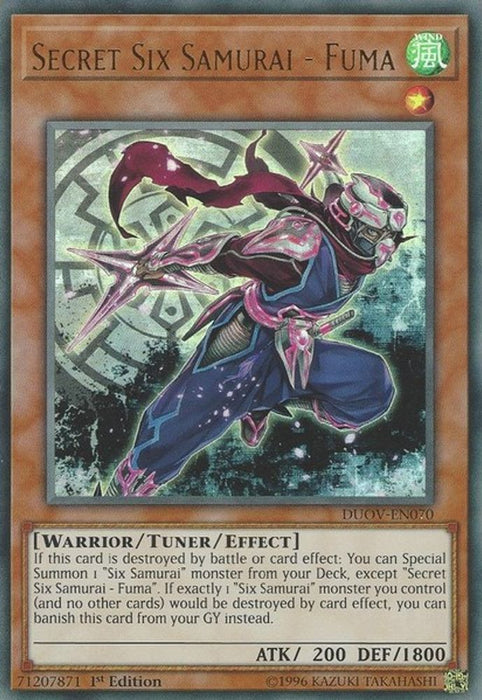Secret Six Samurai - Fuma (#DUOV-EN070) (Duel Overload) Near Mint 1st Edition