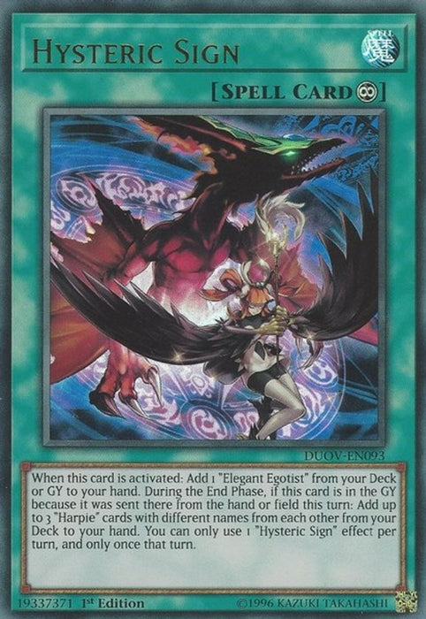 Hysteric Sign (#DUOV-EN093) (Duel Overload) Near Mint 1st Edition