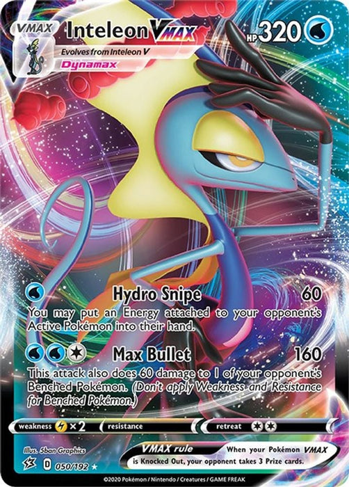 Inteleon VMAX (#050/192) (SWSH02: Rebel Clash) Near Mint Holofoil