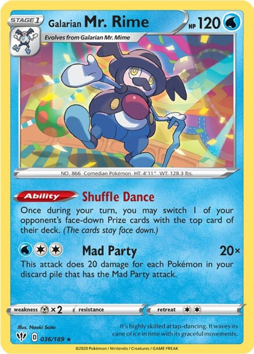 Galarian Mr Rime (#036/189) (SWSH03: Darkness Ablaze)