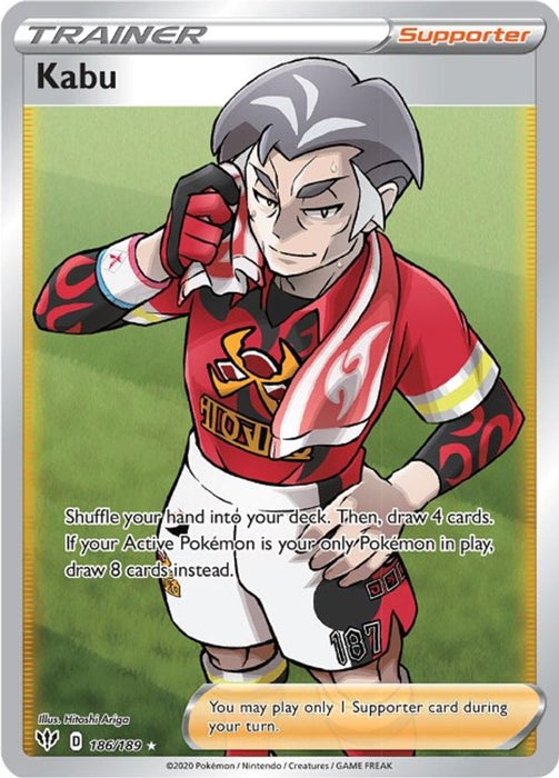 Kabu Full Art (#186/189) (SWSH03: Darkness Ablaze) Near Mint Holofoil