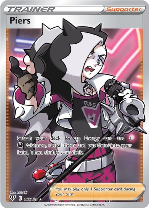 Piers Full Art (#187/189) (SWSH03: Darkness Ablaze)